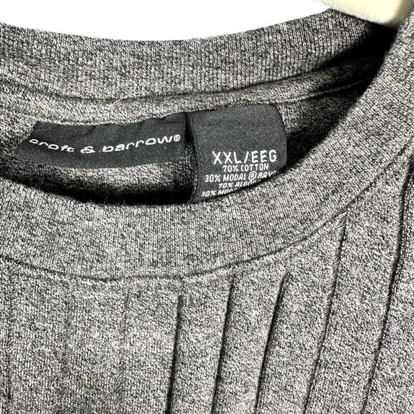 Croft & Barrow Long Sleeve Gray Ribbed Mens Sweater XXL - Picture 3 of 4